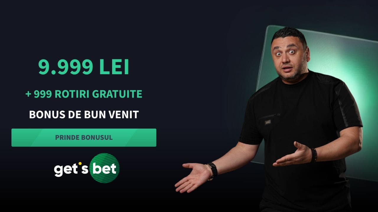 BONUS DE BUN VENIT - 9.999 LEI + 999 ROTIRI GRATUITE