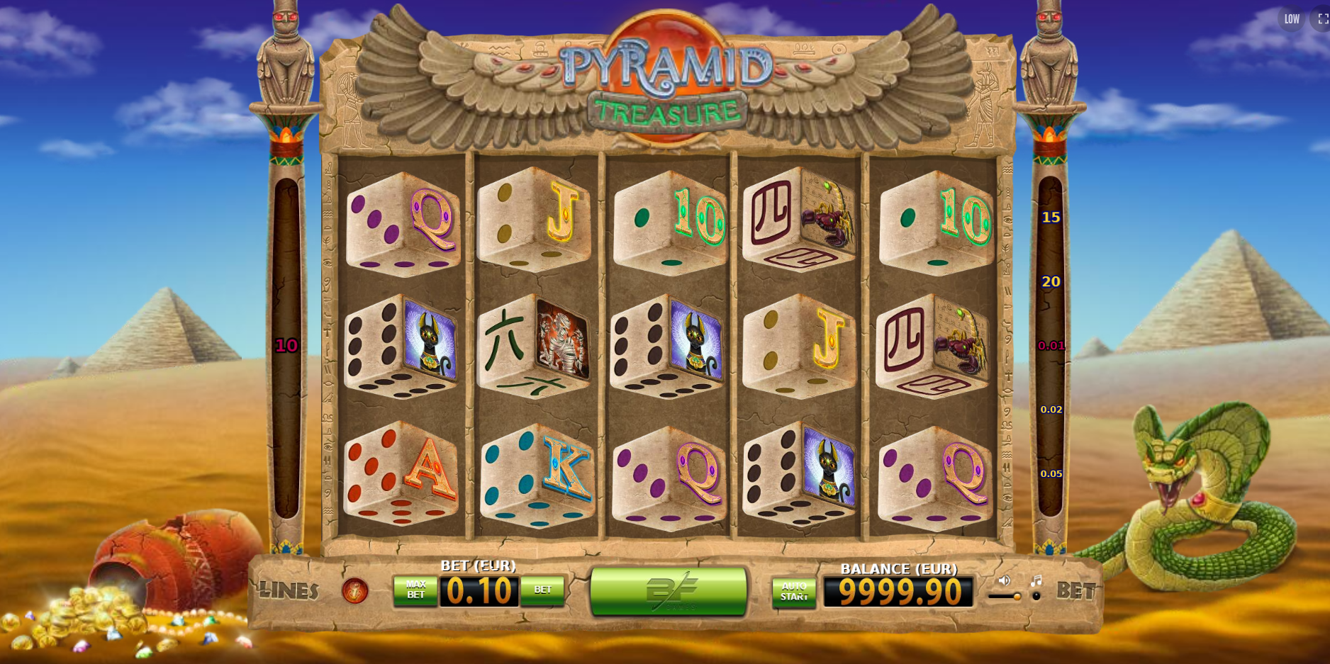 Pyramid Treasure Dice