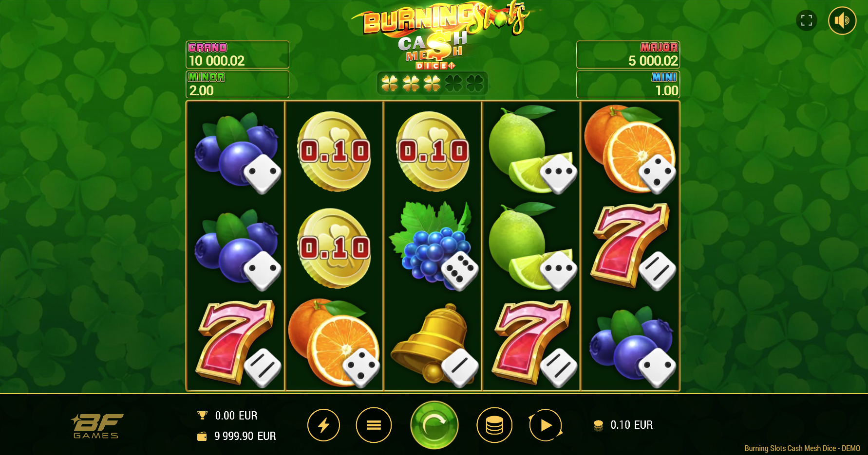 Burning Slots Cash Mesh Dice